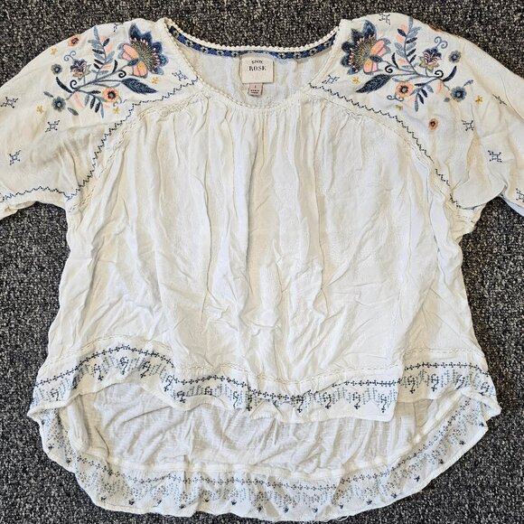 KNOX ROSE Boho Blouse- Sz Large - Picture 1 of 5